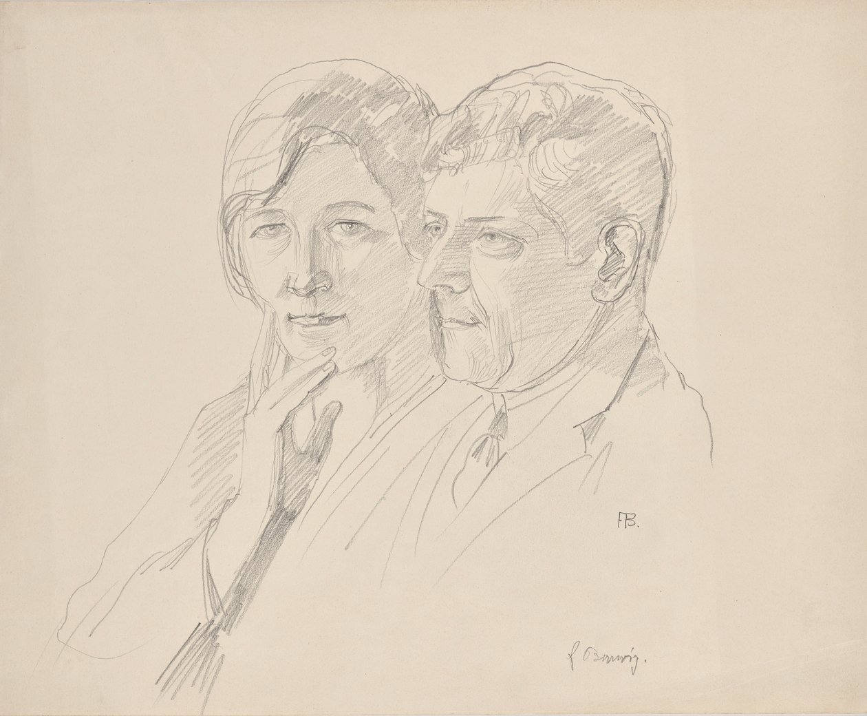 Grete Wagner-Barwig och Dr. Joseph Wagner av Franz Barwig d. Ä.