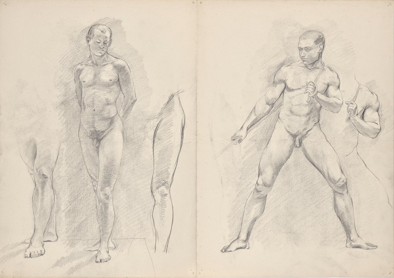 manliga nakenbilder av Franz Barwig d. Ä.