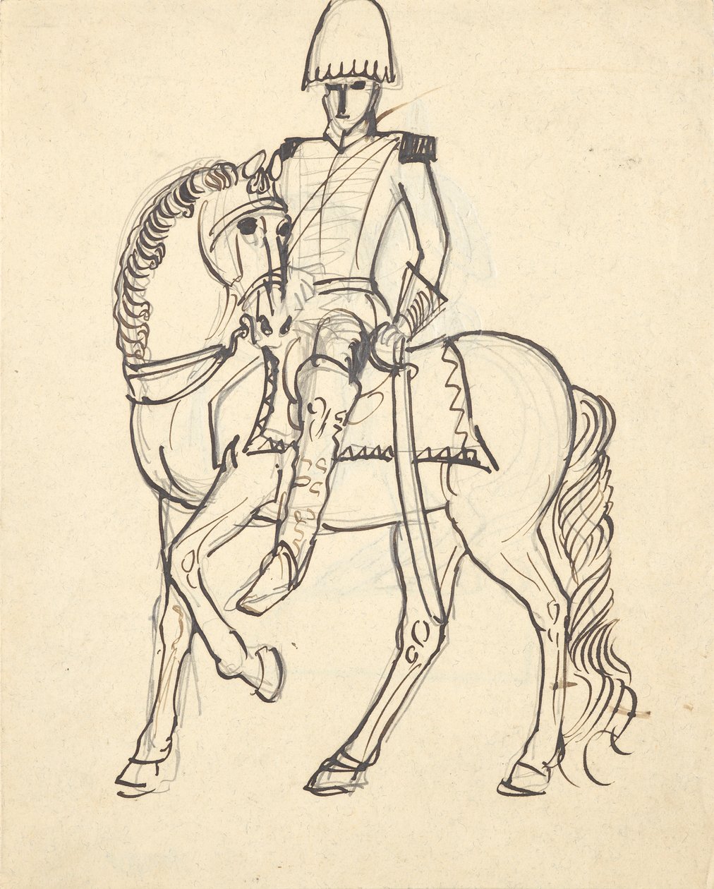 officer till häst av Franz Barwig d. Ä.