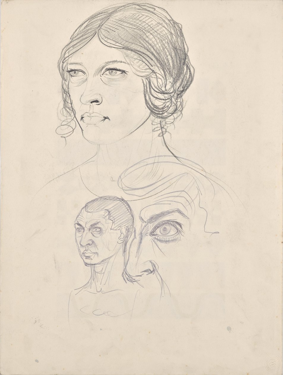 Porträttstudier Rosa och Walter Barwig av Franz Barwig der Ältere