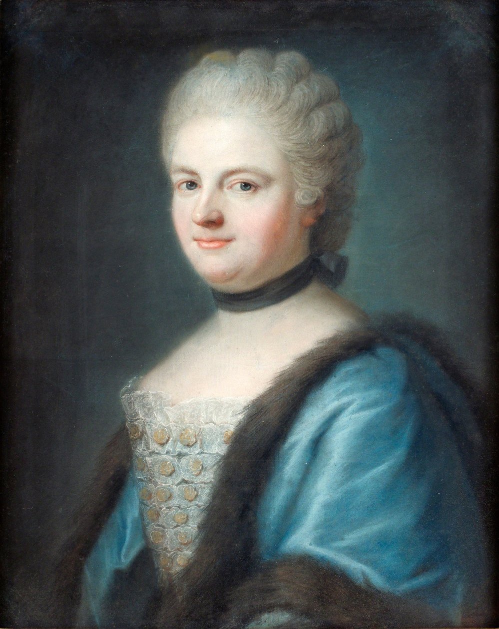 Porträtt av Marie Leszczynska, Frankrikes drottning 1703-1768 av Franz Bernhard Frey