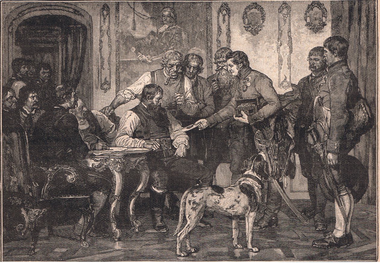 Andrew Hofer utnämnd till guvernör i Tyrolen 1809 e.Kr av Franz Defregger