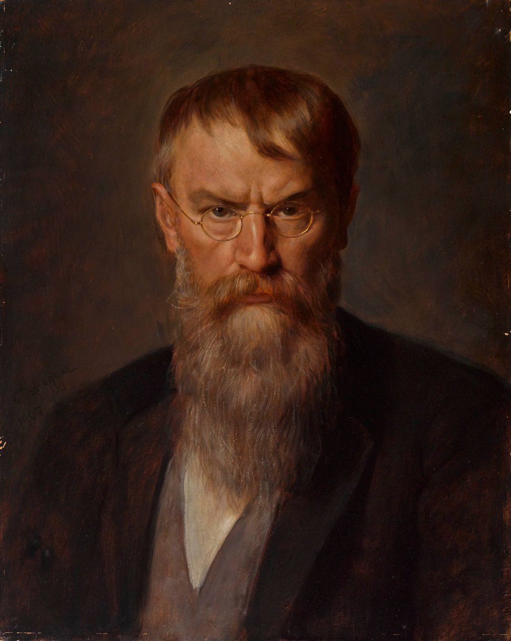 Porträtt av Franz von Lenbach 1836-1904, 1907. av Franz Defregger von