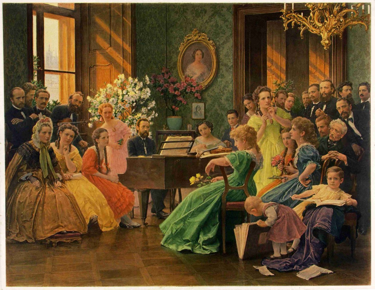 Bedrich Smetana i vänkretsen 1865, 1923. av Franz Dvorak