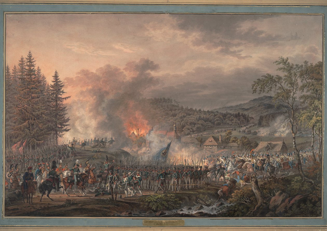 Ryska livgardets regemente under befäl av greve Ostermann-Tolstoy, 1813 av Franz Edler Habermann von