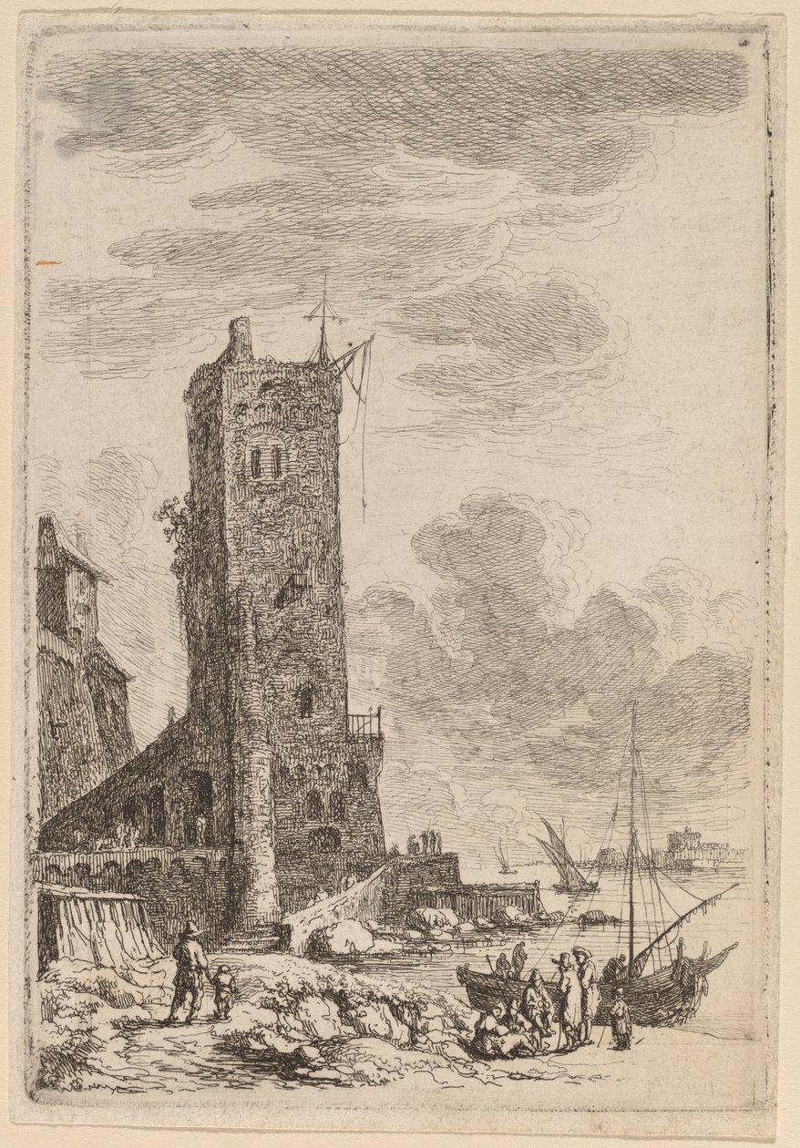 Hamnen i Livorno av Franz Edmund Weirotter
