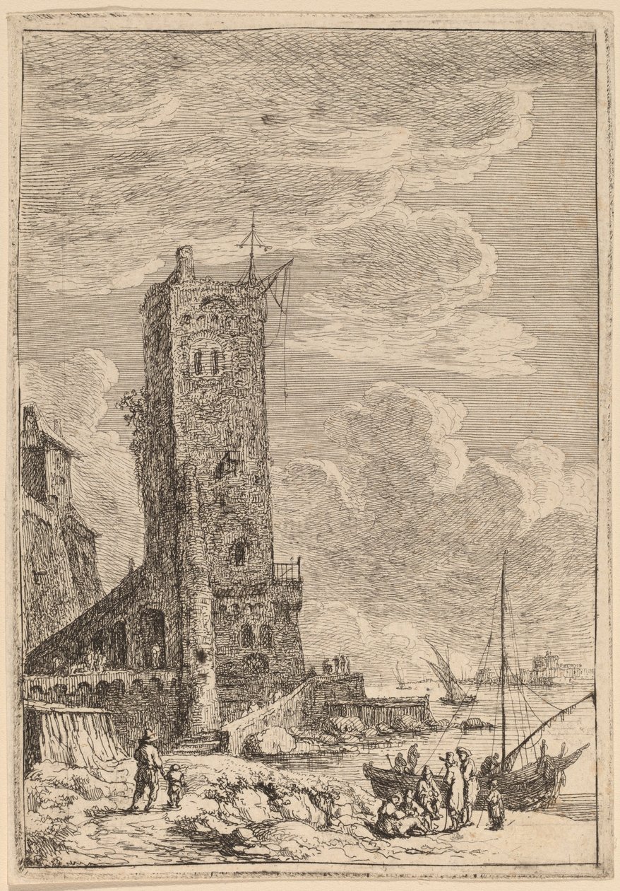Hamnen i Livorno av Franz Edmund Weirotter