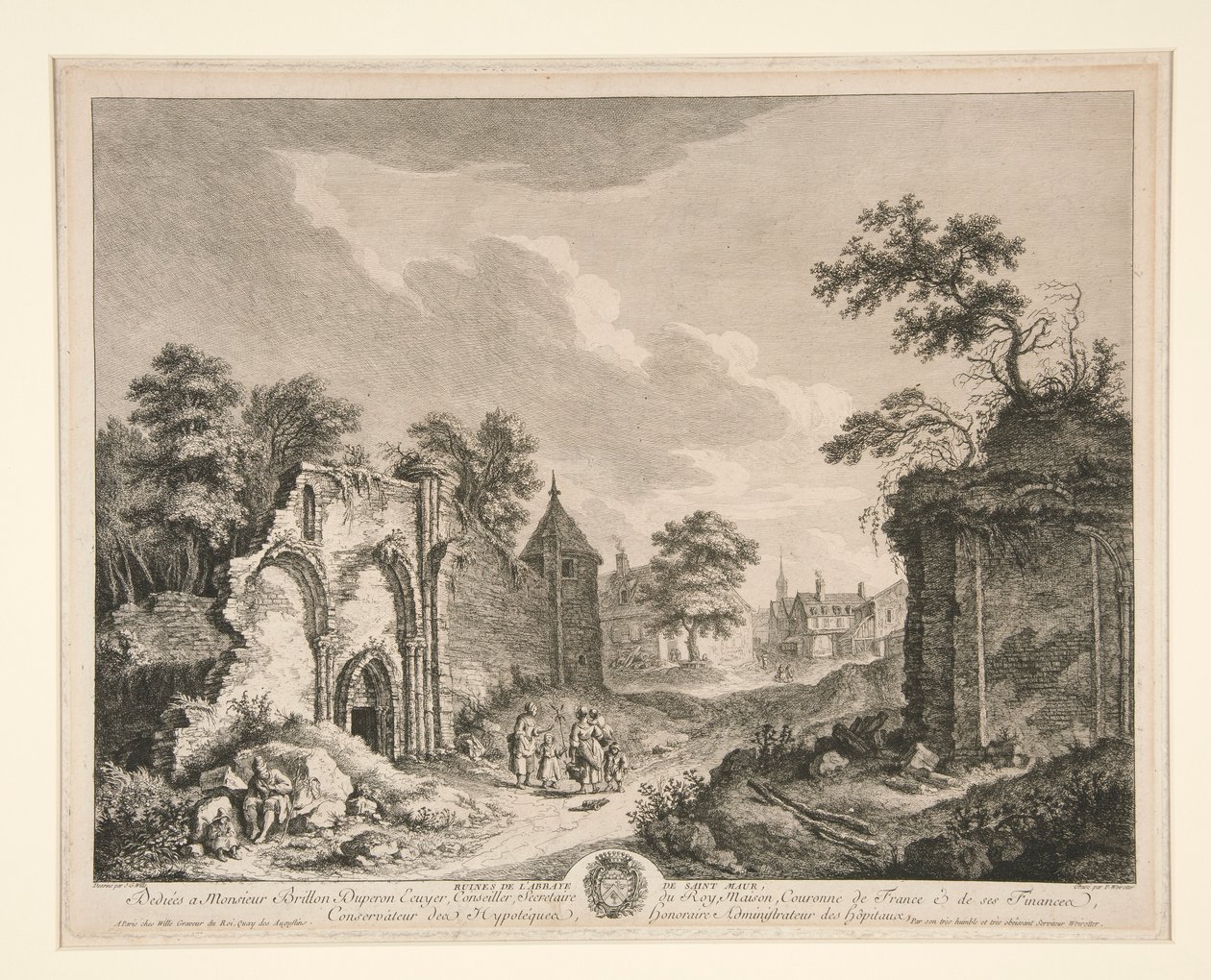 Ruinerna av klostret St. Maur av Franz Edmund Weirotter