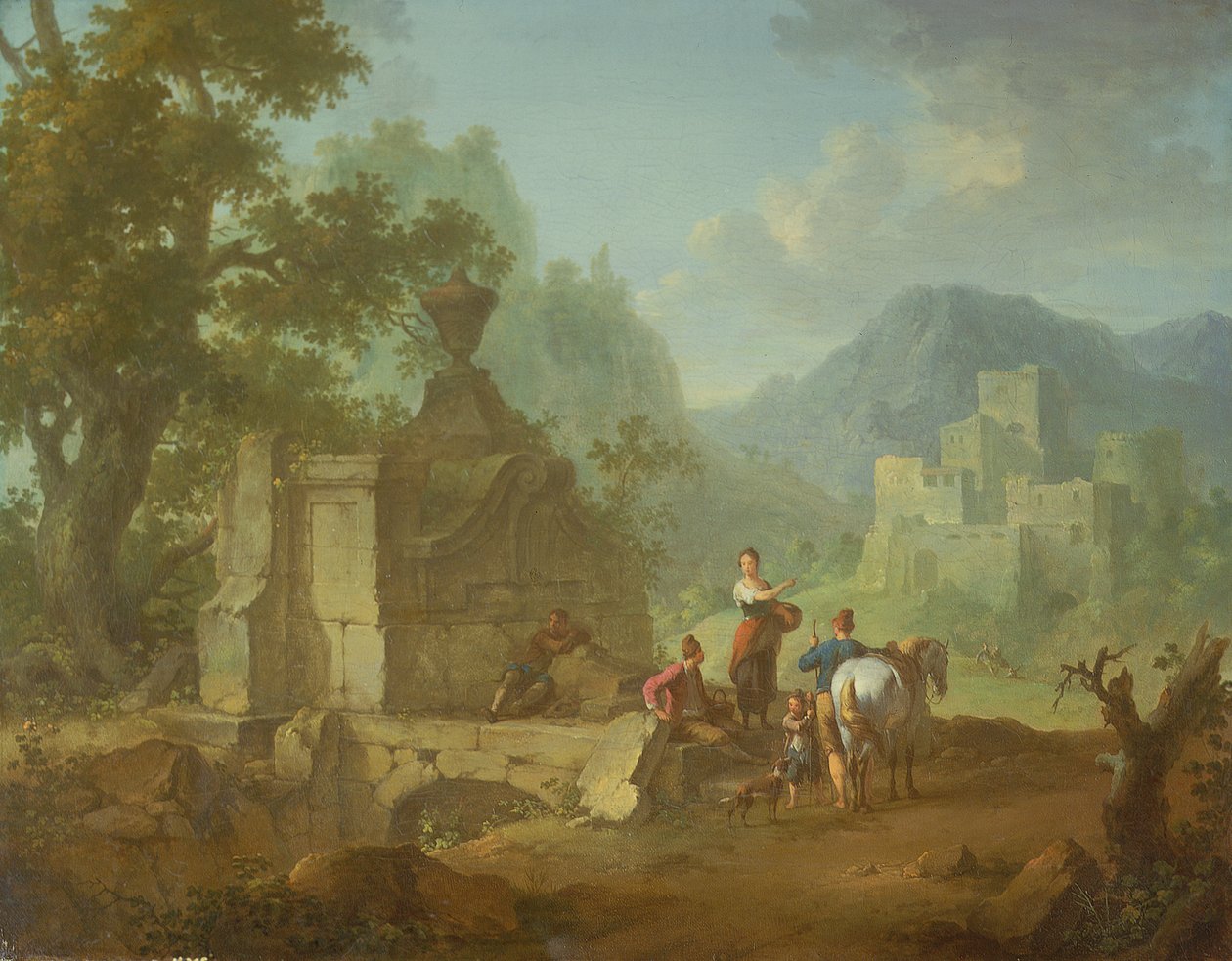 Rustikt landskap, 1700-tal av Franz Ferg
