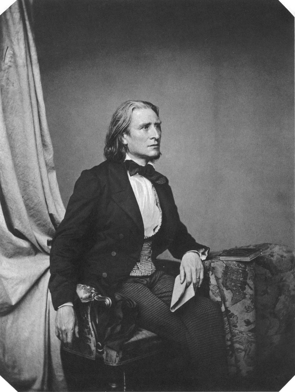 Franz Liszt, ungersk kompositör och pianist, ca 1860 av Franz Hanfstaengl
