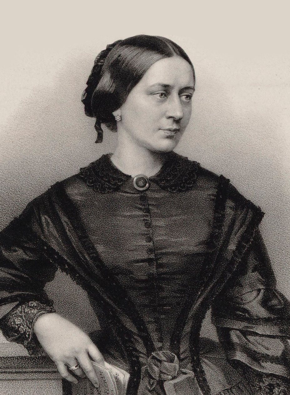 Porträtt av Clara Schumann 1819-1896, 1860. av Franz Hanfstaengl