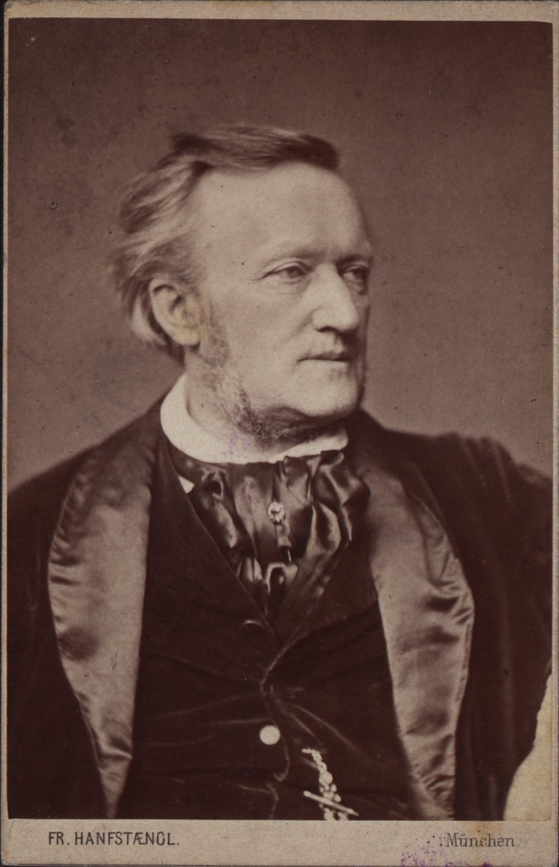 Porträtt av kompositören Richard Wagner 1813-1883, före 1877. av Franz Hanfstaengl