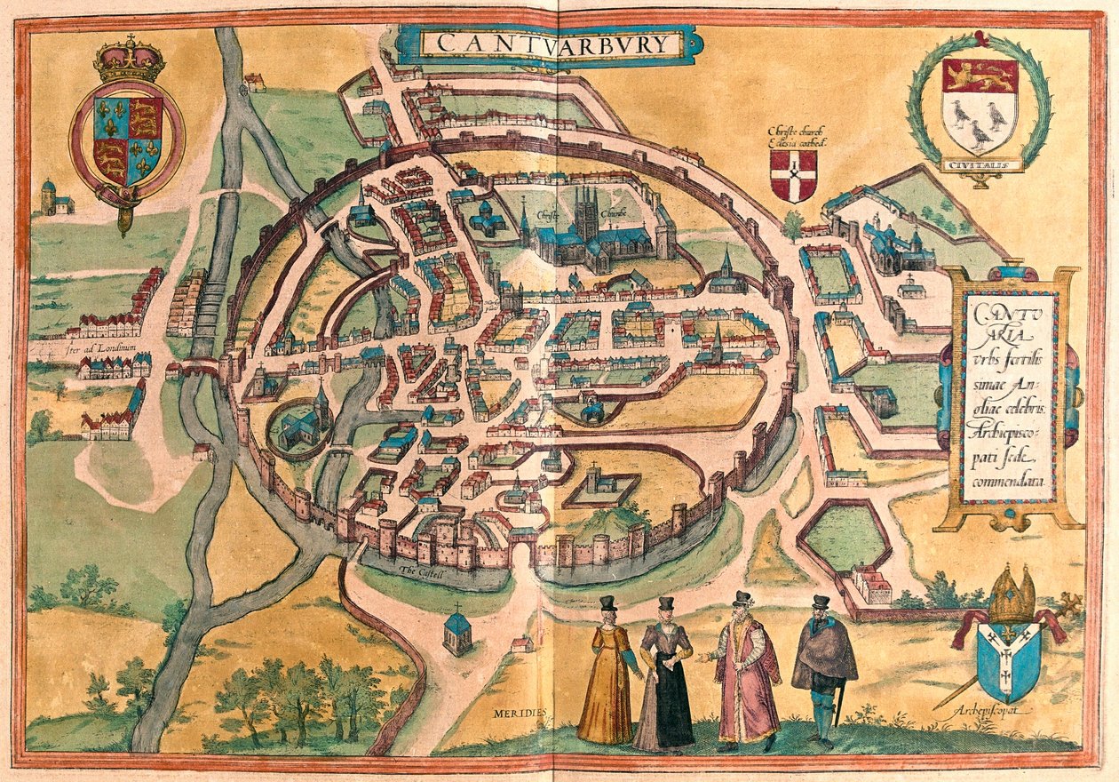 Canterbury, England (gravyr av Franz Hogenberg