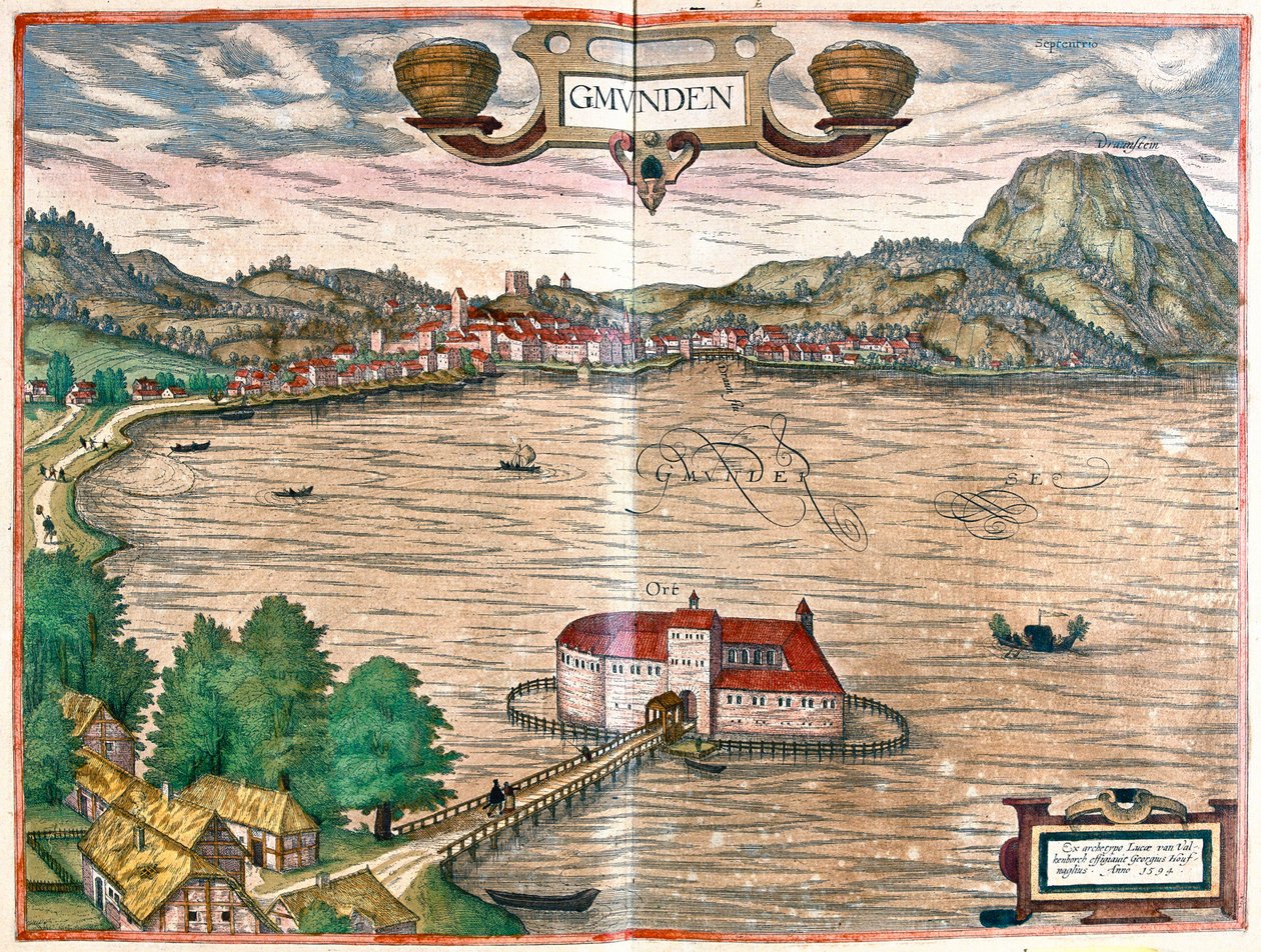 Gmunden, Österrike av Franz Hogenberg