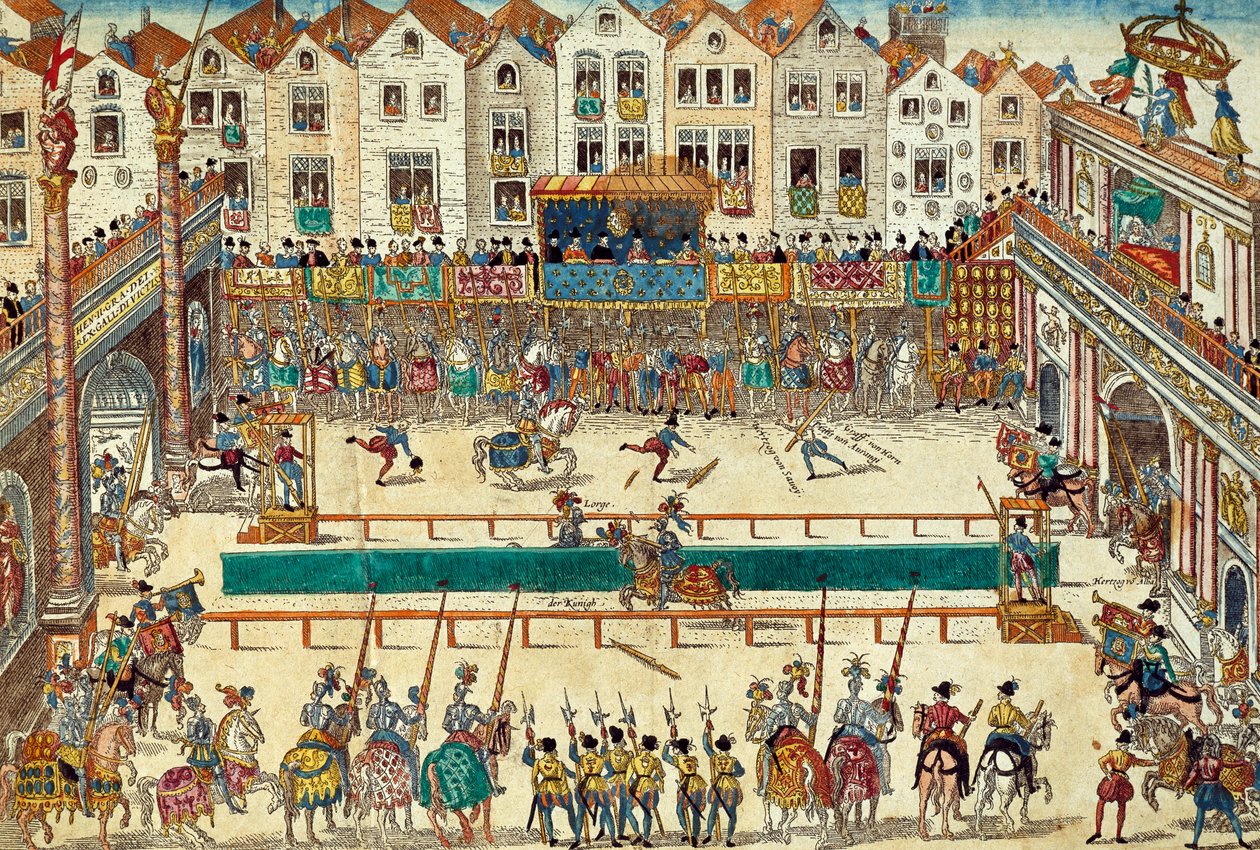Henrik II av Frankrike dödligt sårad, 30 juni av Franz Hogenberg