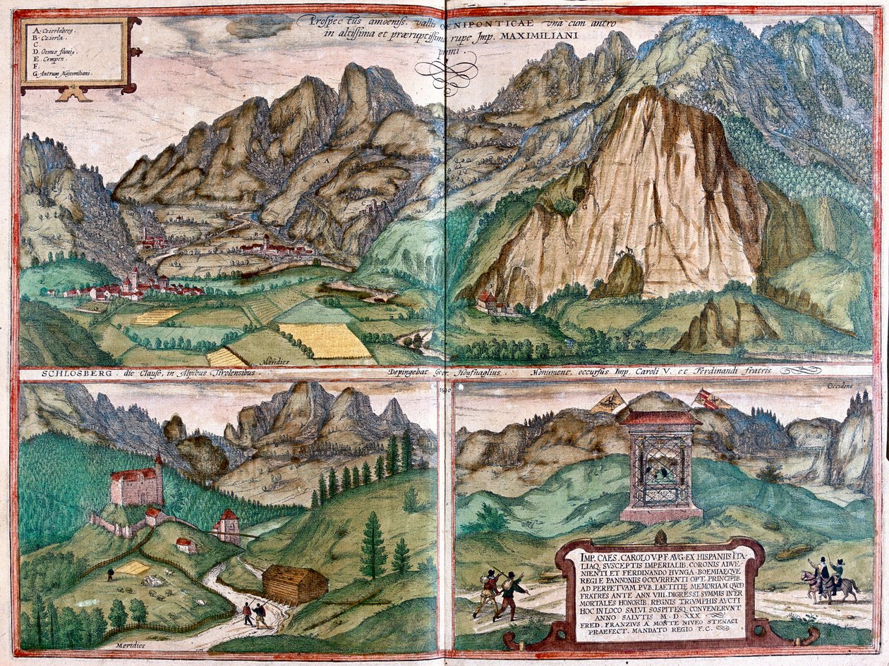 Inn Valley och Schlossberg, Tyskland av Franz Hogenberg