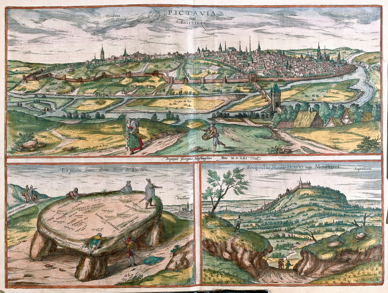 Montpellier, Tours och Poitiers, Frankrike av Franz Hogenberg