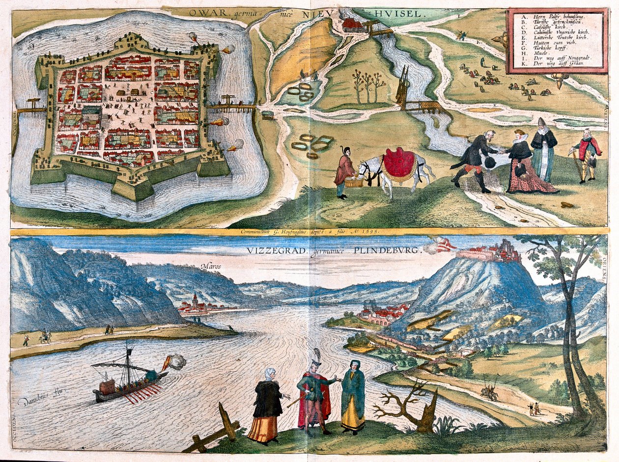 Nove Zamky, Slovakien och Visegrad, Ungern av Franz Hogenberg