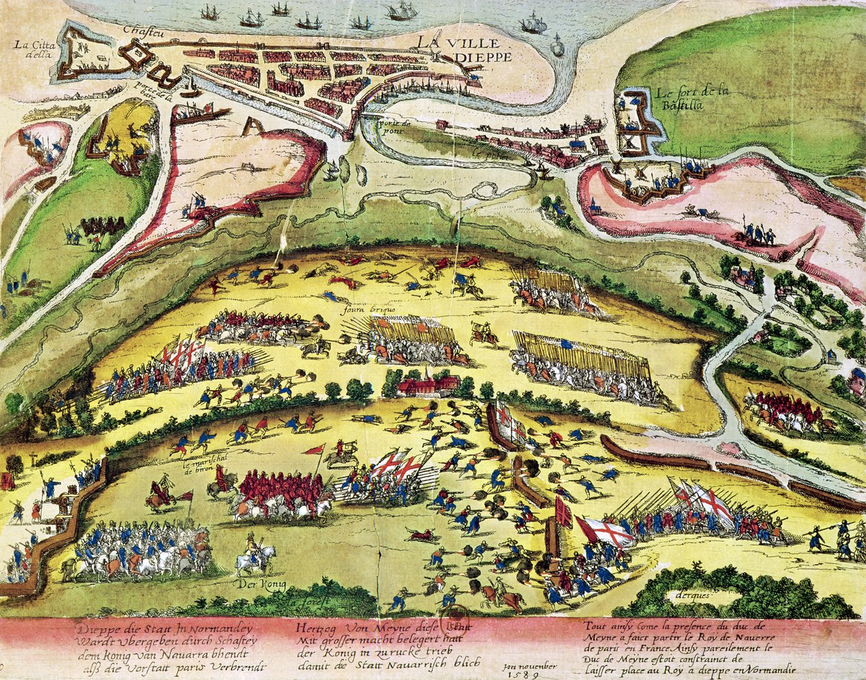 Belägringen av Dieppe 1589, 1589-92 av Franz Hogenberg