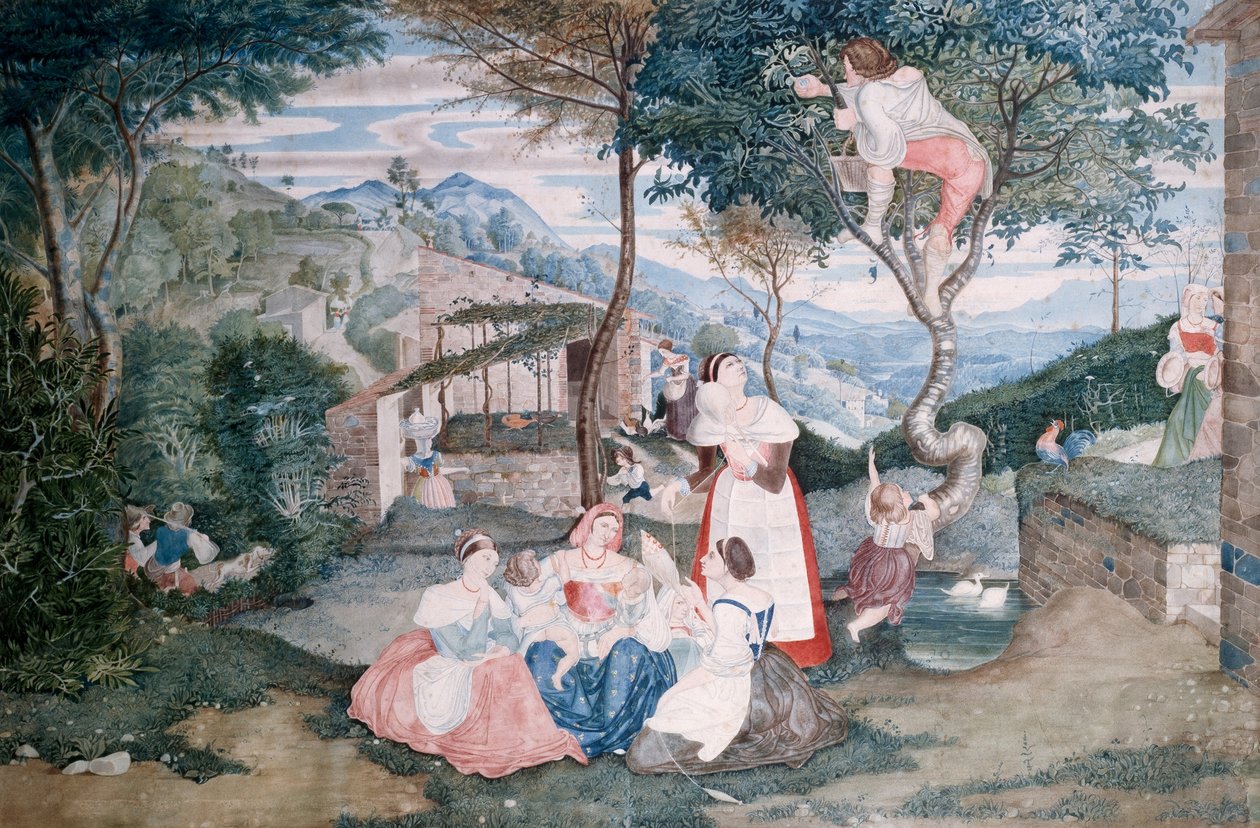 Tyska: Italienisches Landleben Italienskt lantliv av Franz Horny