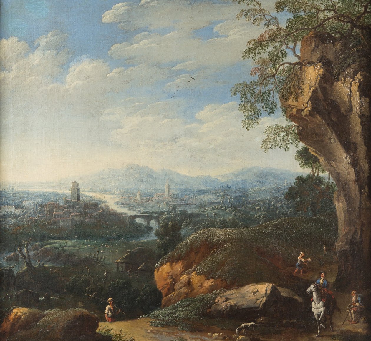 Franz Joachim Beich Sydländskt fantasilandskap av Franz Joachim Beich