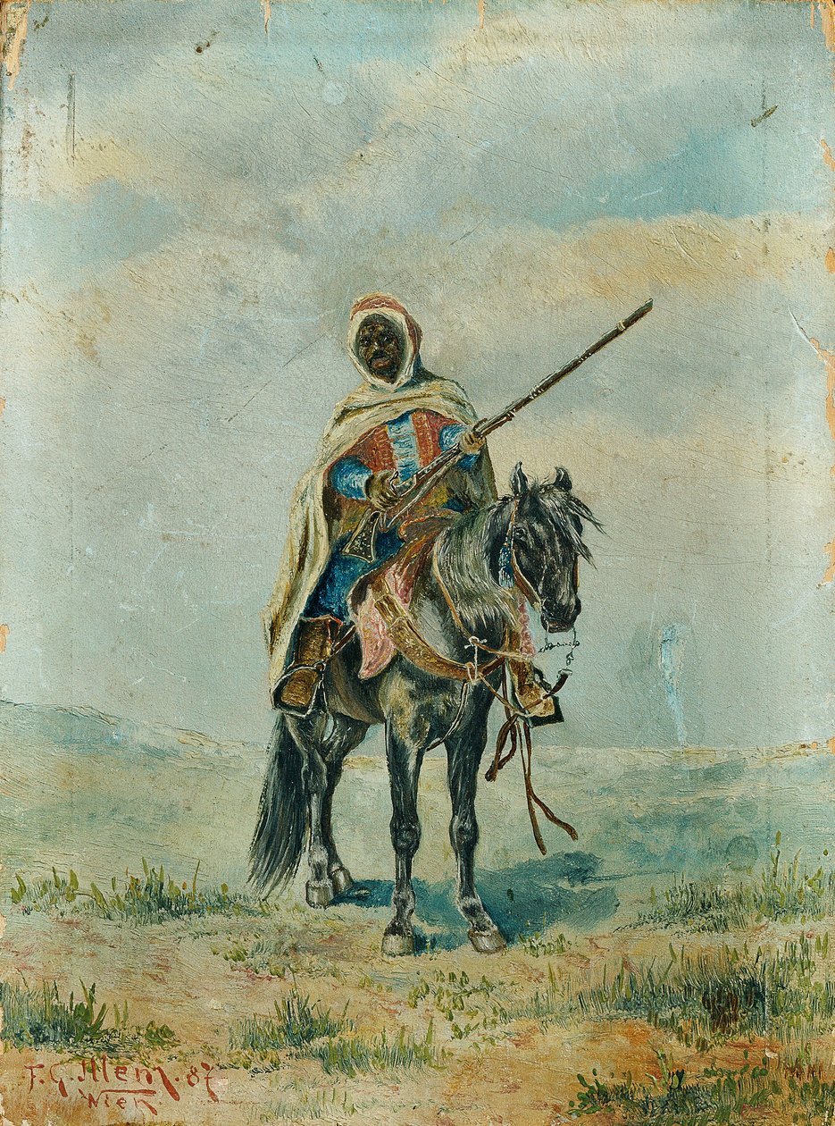 Beduin på häst av Franz Josef Georg Illem