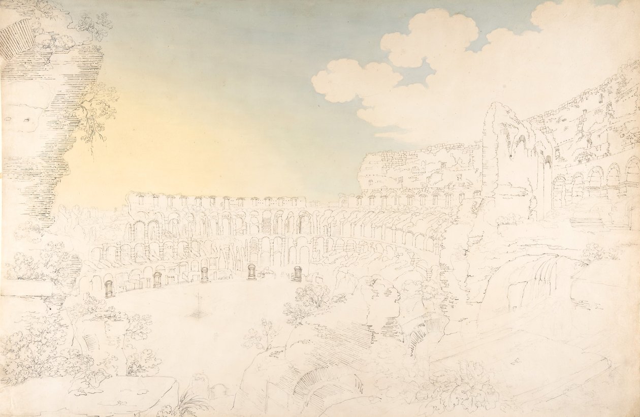 Inre vy av Colosseum, sent 1700-tidigt 1800-tal. av Franz Kaisermann