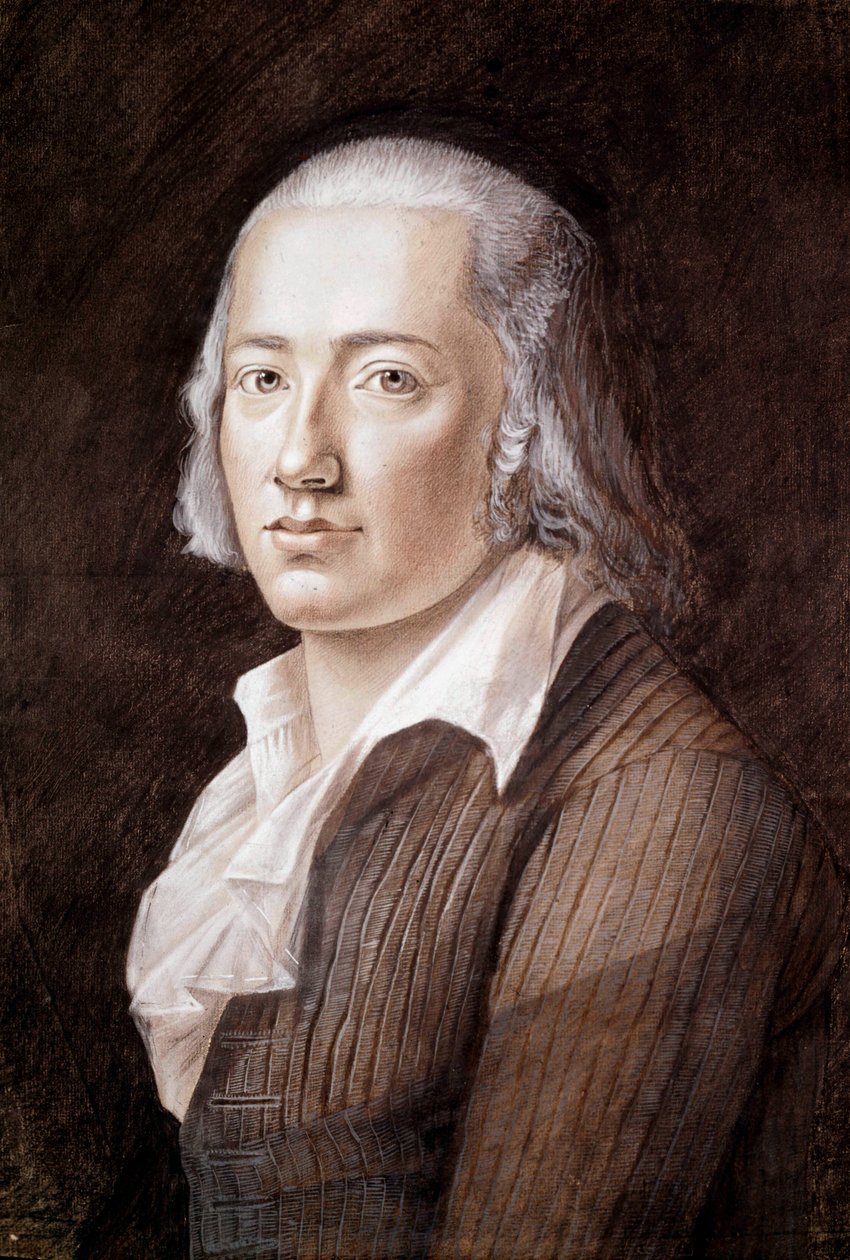 Friedrich Holderlin (pastell på papper) av Franz Karl Hiemer
