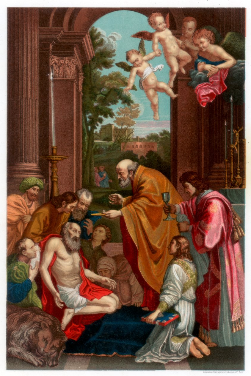 Sista nattvarden av Saint Hieronymus, 1614 1870 av Franz Kellerhoven