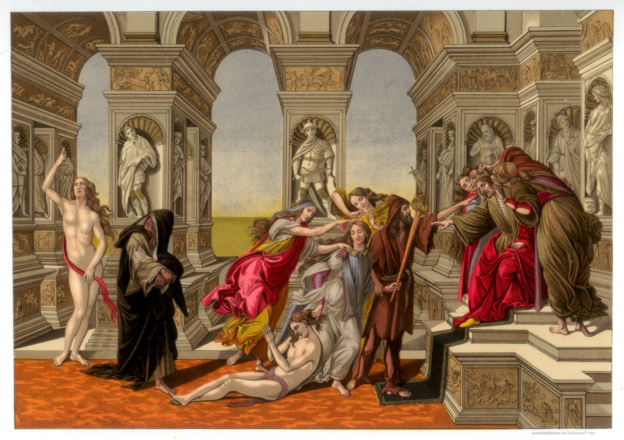 Calumny of Apelles, 1494-1495 1870 av Franz Kellerhoven