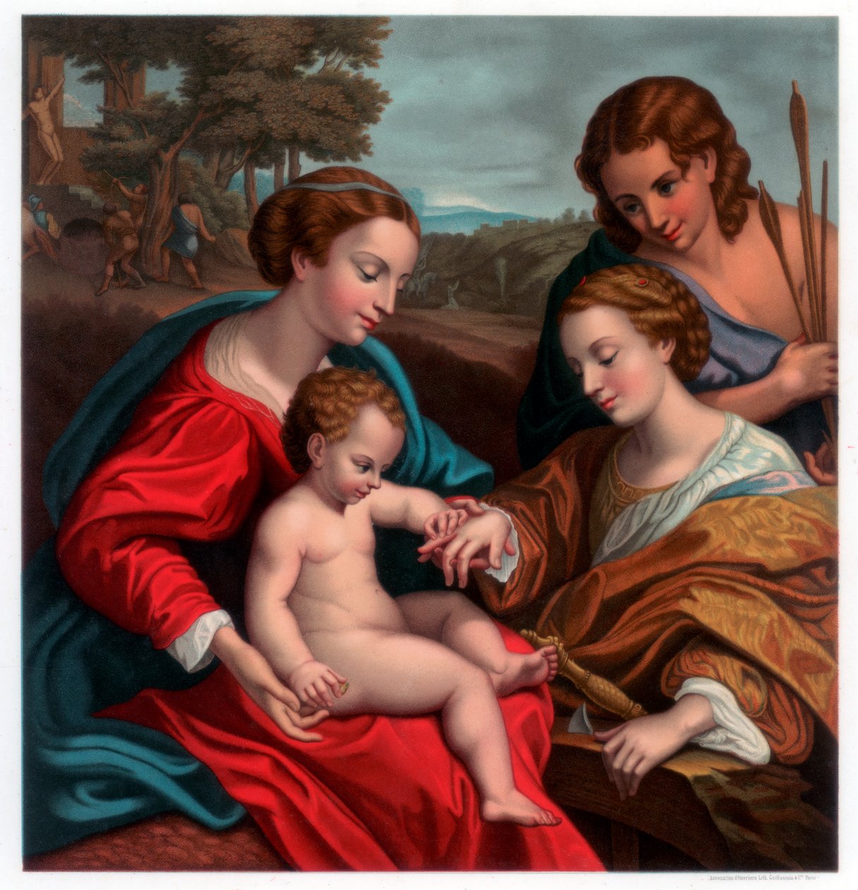 St Catherines mystiska äktenskap, 1526-1527 1870 av Franz Kellerhoven