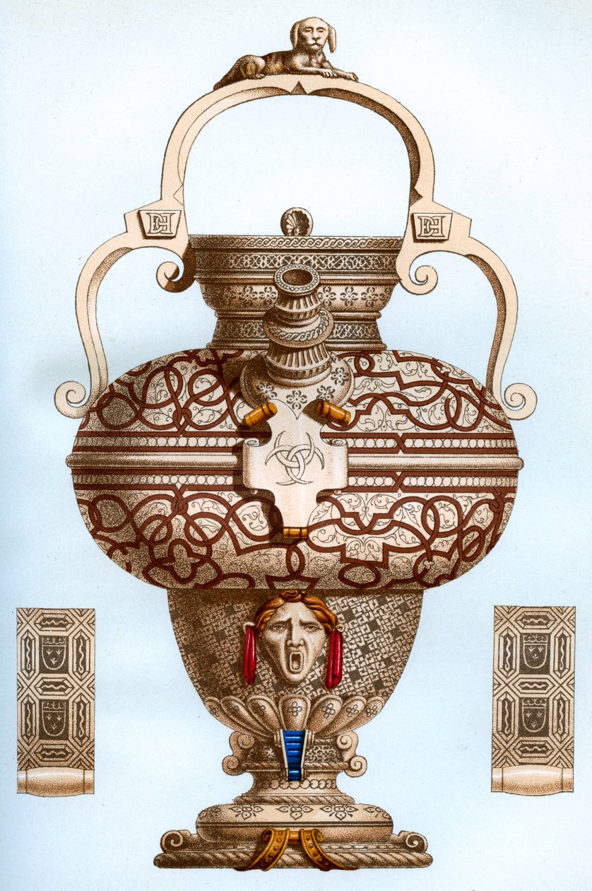 Fartyg från Henri II ware, 1500-talet, 1870. av Franz Kellerhoven