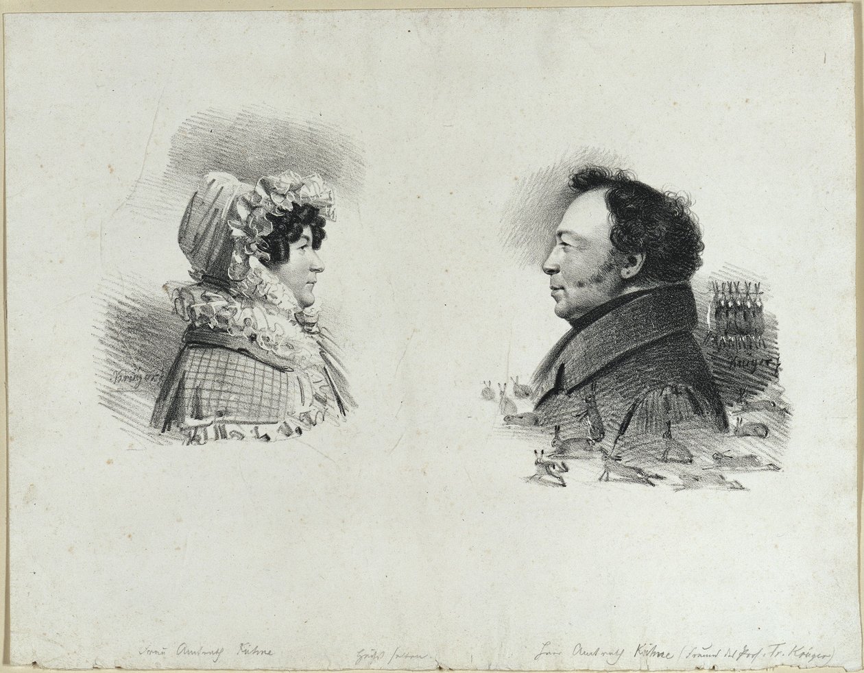 Rådet Kühne och hans hustru av Franz Krüger