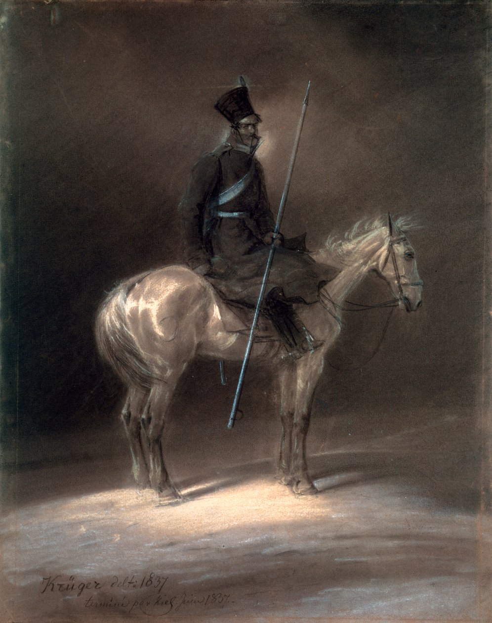 Kosack till häst, 1837. av Franz Krüger