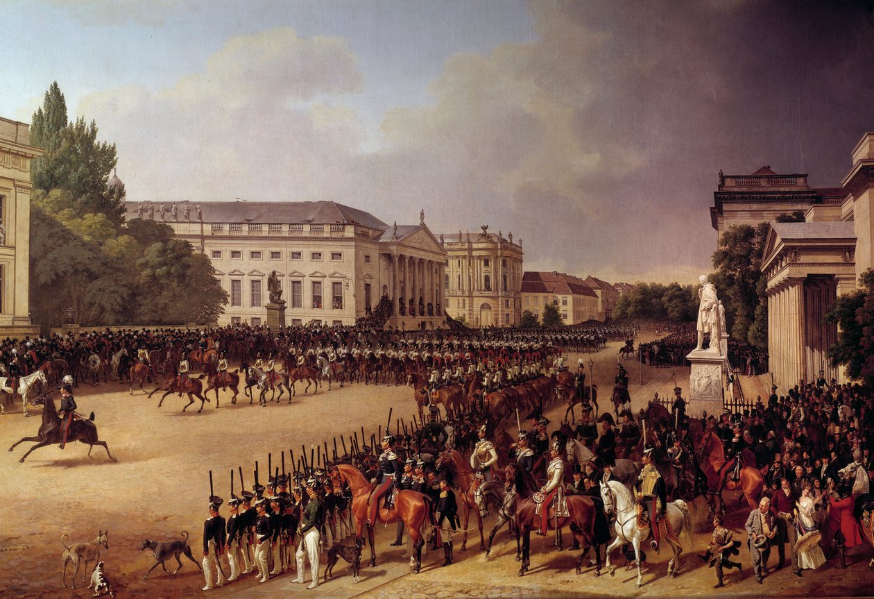 Militärparad Operatorget i Berlin Målning av Franz Kruger (1797-1857) 1822 Sön. 2,49 X 3,74 m Berlin, Nationalgalleriet av Franz Krüger