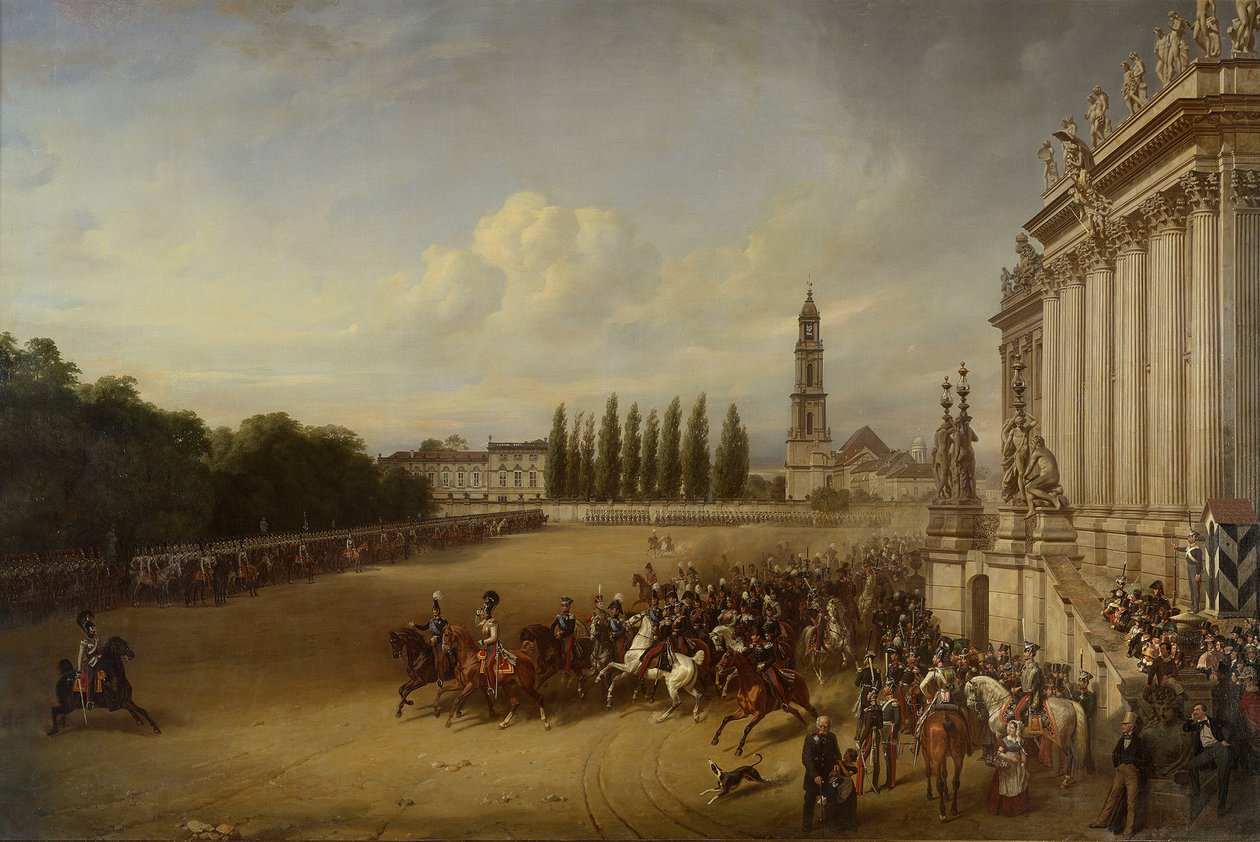 Parad i Potsdam år 1817 av Franz Krüger