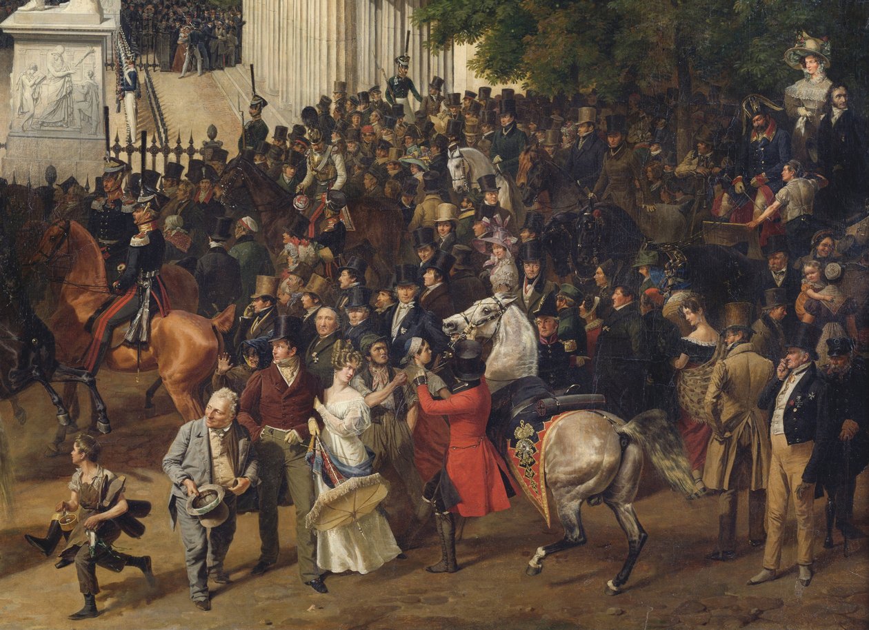 Parad på Opernplatz i Berlin Detail, 1824-1830 av Franz Krüger