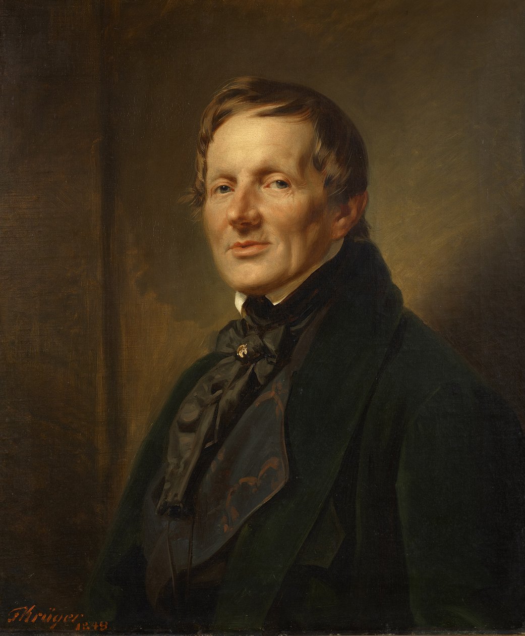 Porträtt av skulptören Ludwig Wichmann av Franz Krüger