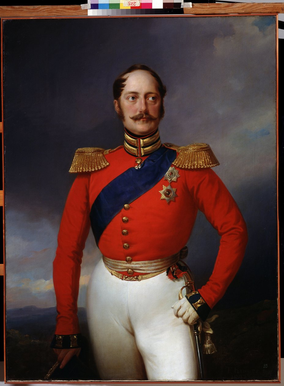 Porträtt av kejsar Nicholas I, 1847 av Franz Krüger