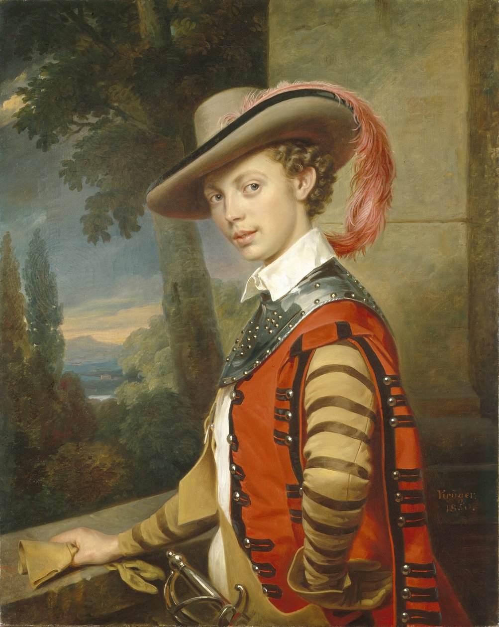Porträtt av prins Nikolai Saltykov i kostym, 1850 av Franz Krüger