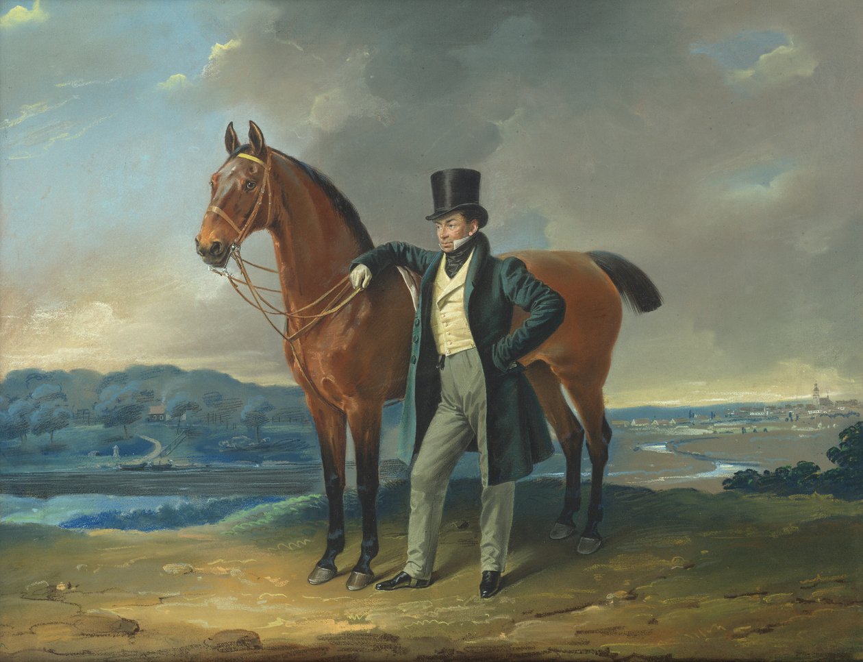 Wilhelm Christian Benecke von Groditzberg, 1828 (pastell på papper nedlagd på duk) av Franz Krüger