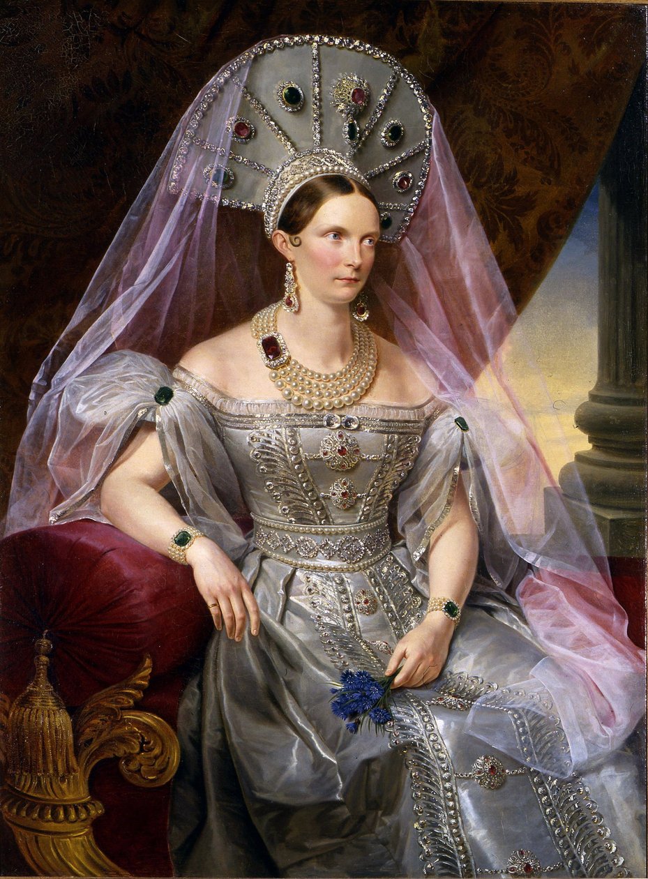Porträtt av kejsarinnan Alexandra Fyodorovna av Franz Krüger