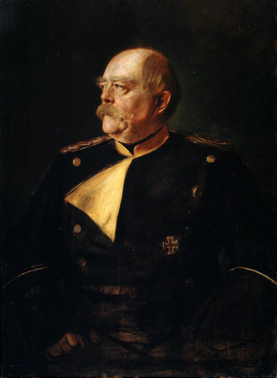 Porträtt av kansler Otto von Bismarck i uniform