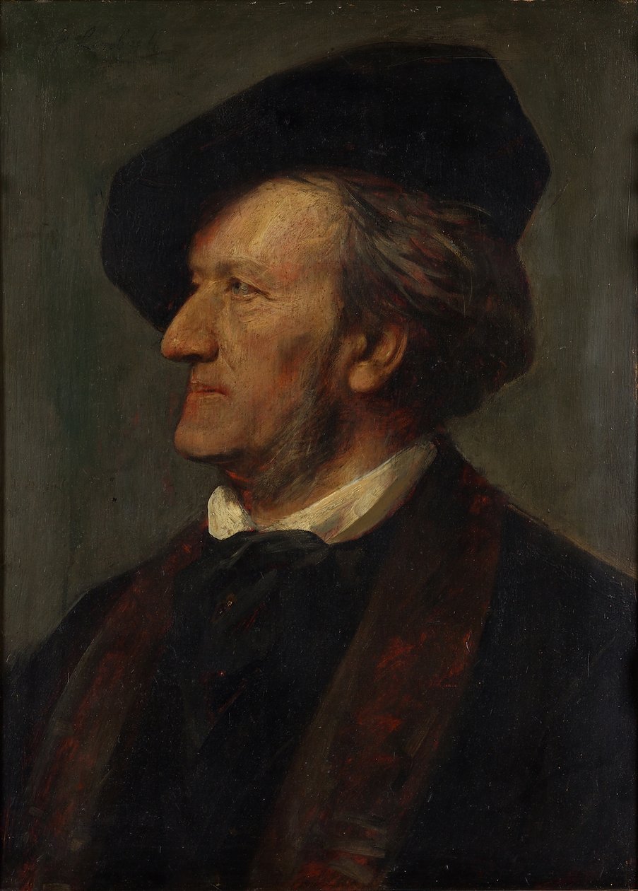 Porträtt av kompositören Richard Wagner 1813-1883 av Franz von Lenbach