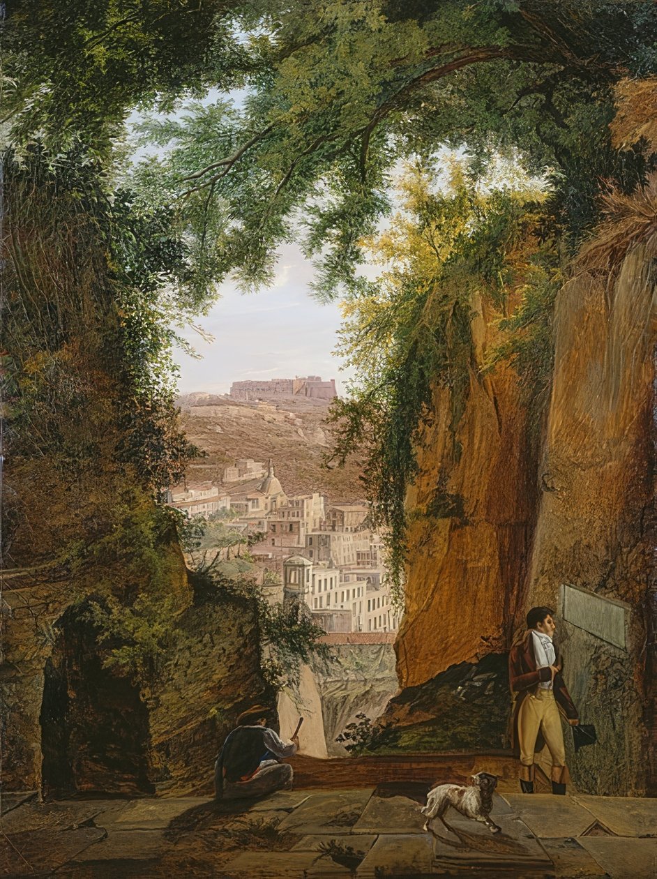 Utsikt från Vergilius grav över staden Neapel av Franz Ludwig Catel