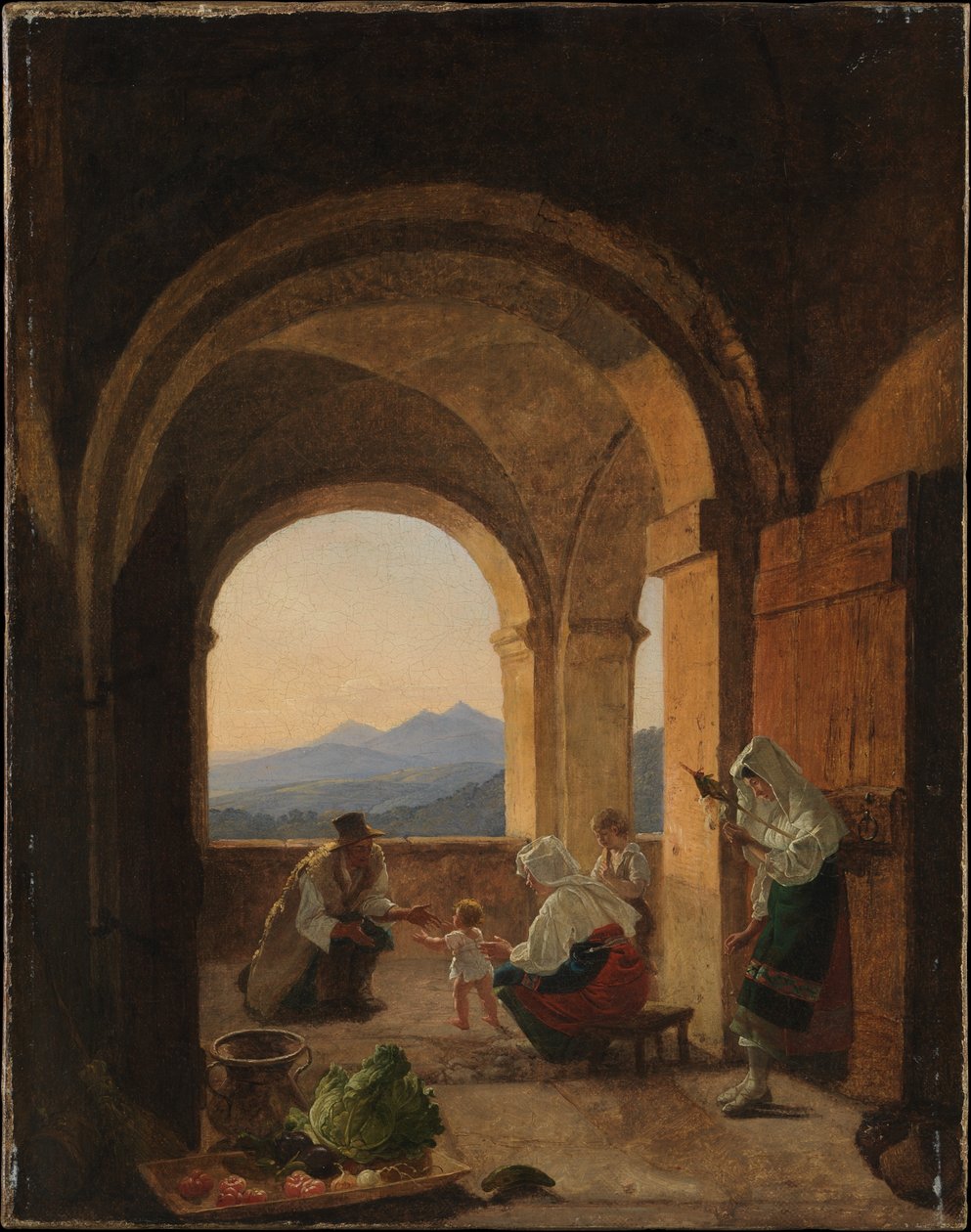 First Steps, ca 1820-25 (olja på duk) av Franz Ludwig Catel