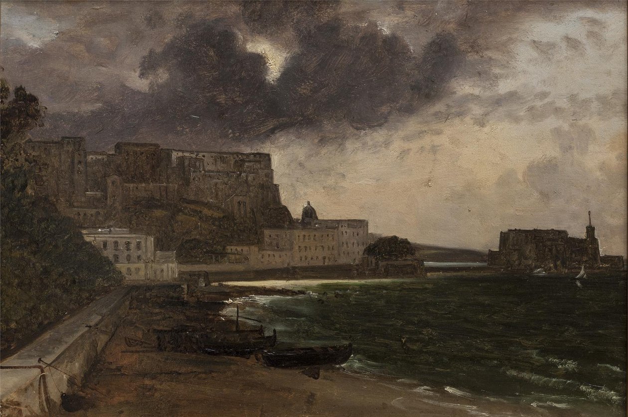 Från hamnen i Neapel. Samlar Storm av Franz Ludwig Catel
