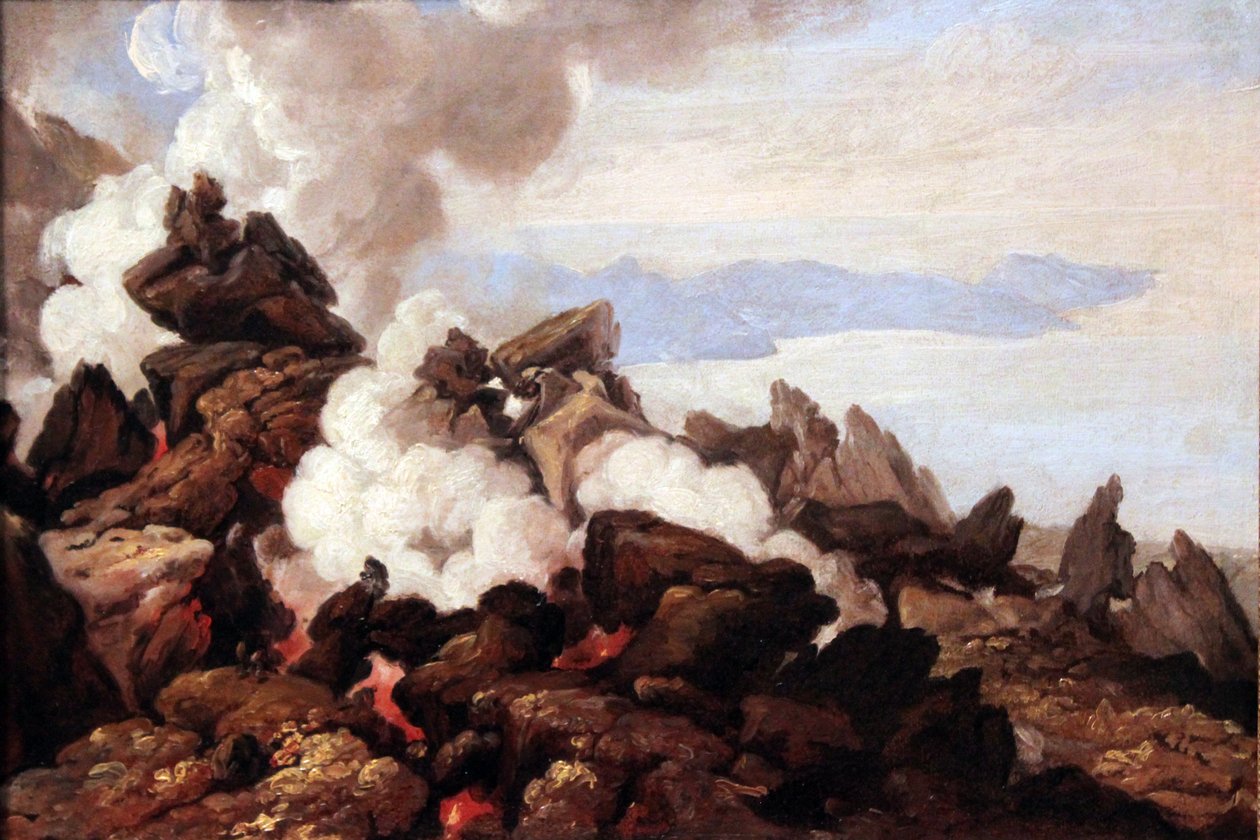Vesuvius krater av Franz Ludwig Catel