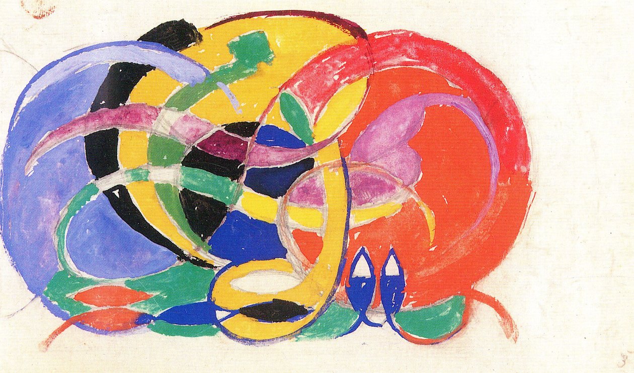 Abstrakt komposition av Franz Marc