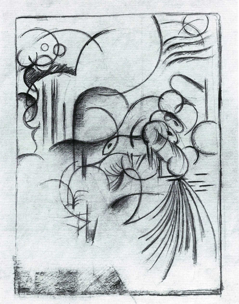Abstrakt komposition av Franz Marc